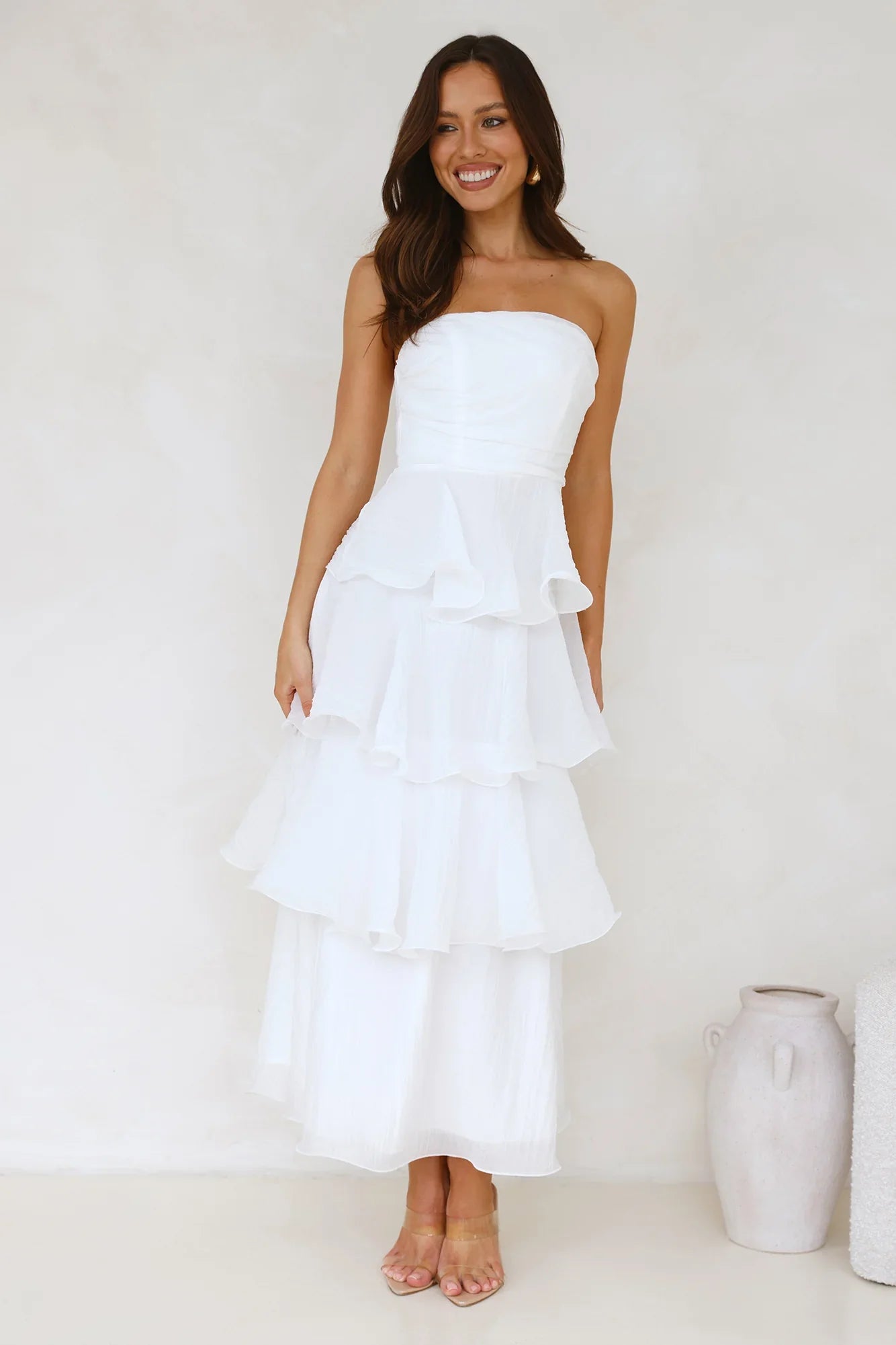Wedding Adventure Strapless Maxi Dress