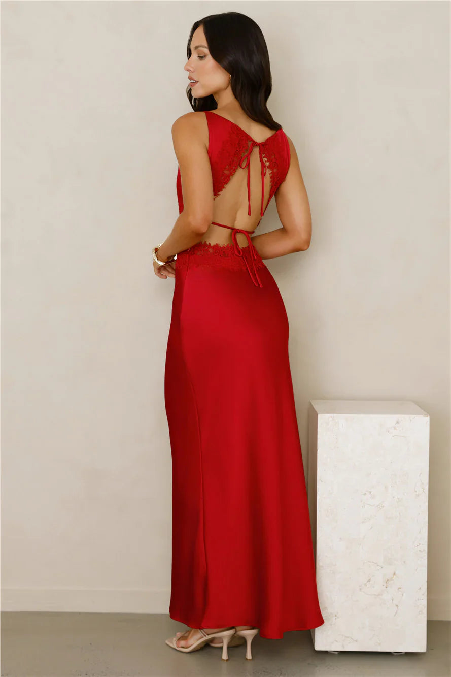 Satin Embrace Maxi Dress