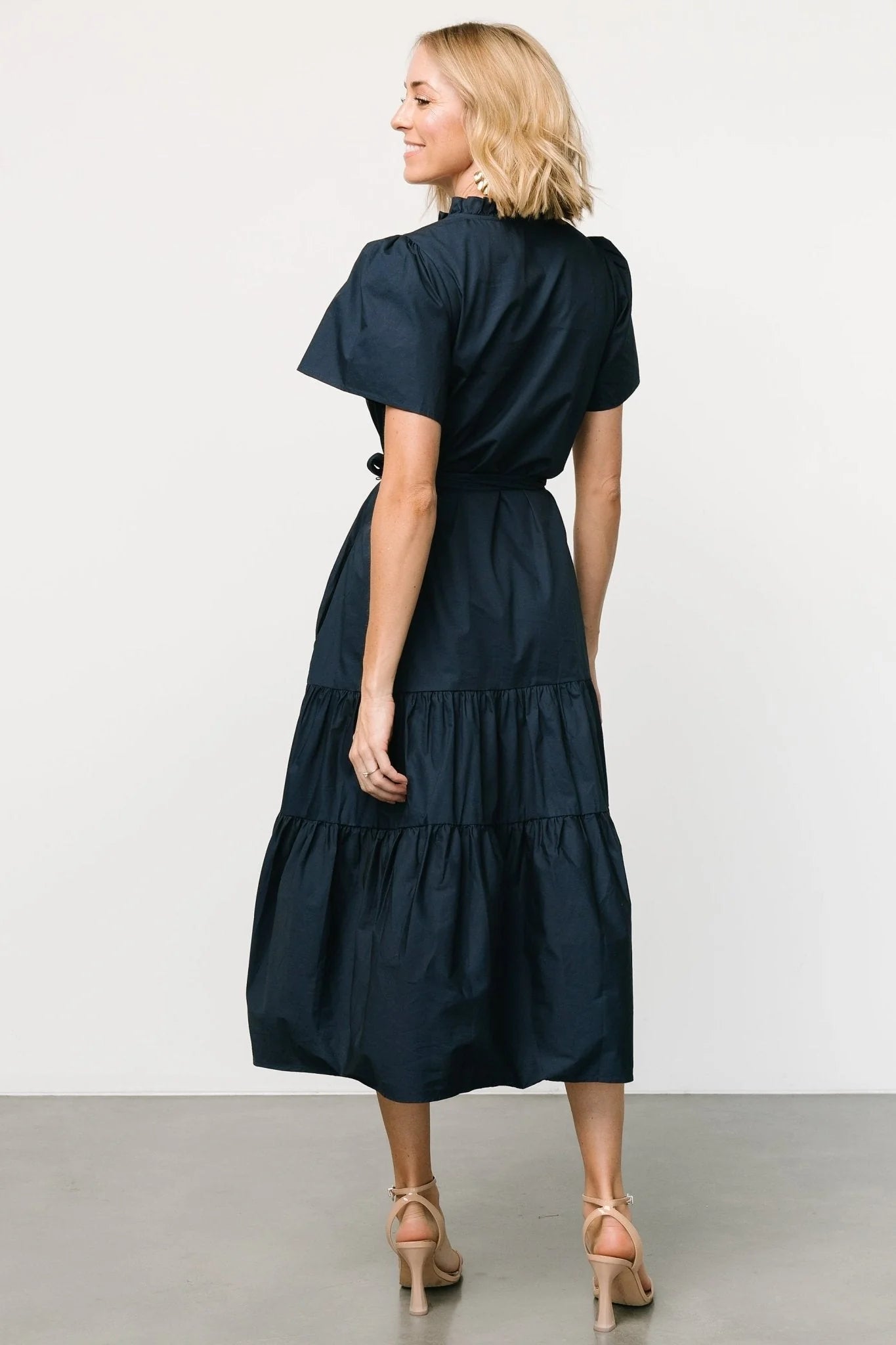 Providence Poplin Dress | Navy
