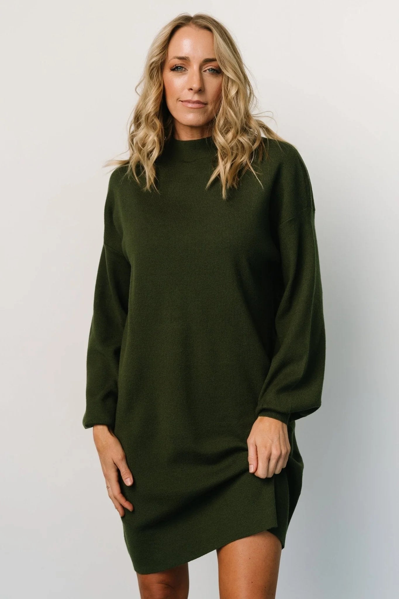 Jennings Sweater Dress | Deep Olive
