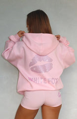 Celebrating Love Zip Front Hoodie Pink