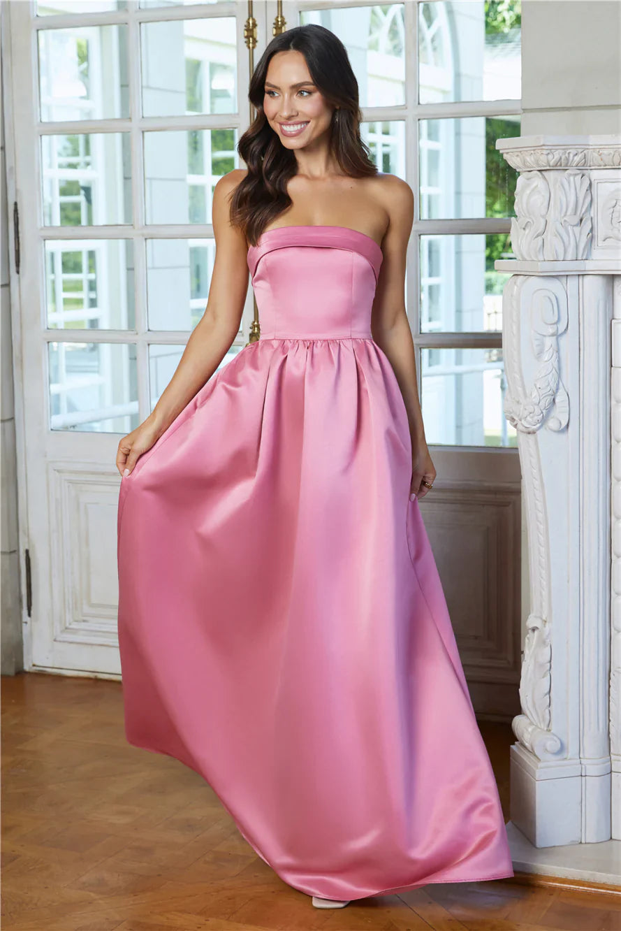Elegance In Motion Strapless Maxi Dress