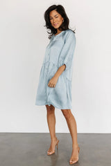 Janice Button Dress | Blue